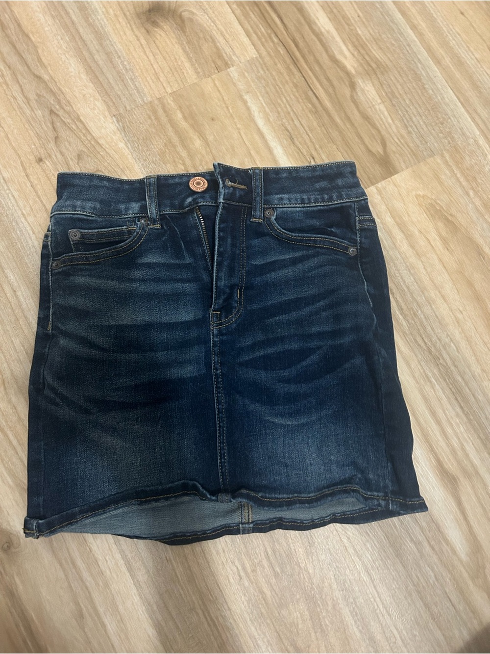 American Eagle Outfitters next level stretch Dark Blue Denim Skirt